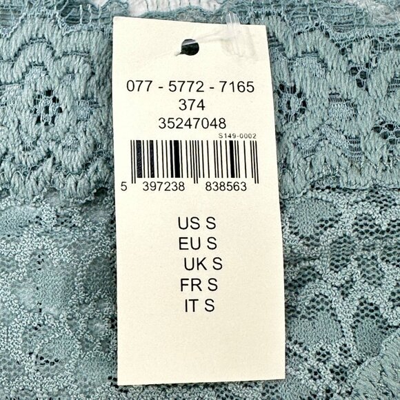 Aerie Women's Size Small Panty Thong Lace Seafoam Green New With Tags - Picture 4 of 10